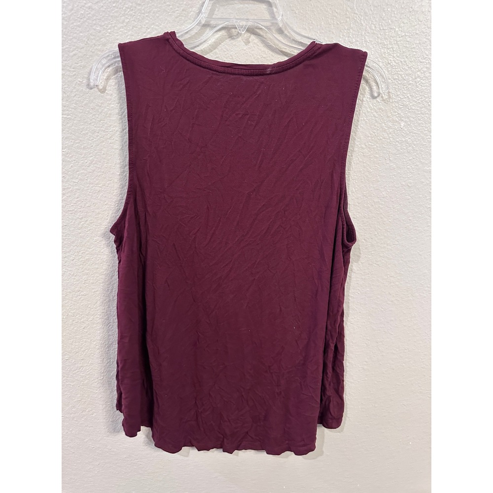 A New Day Tank Top Sleeveless Knit Casual Burgundy XX Large - Picture 4 of 4
